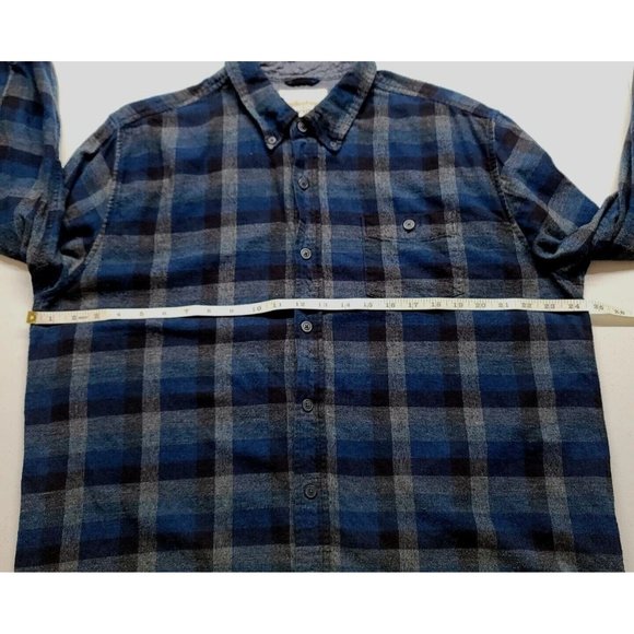 Original Weatherproof Vintage Blue Plaid Flannel Long Sleeve Men's Size XL - Picture 10 of 13